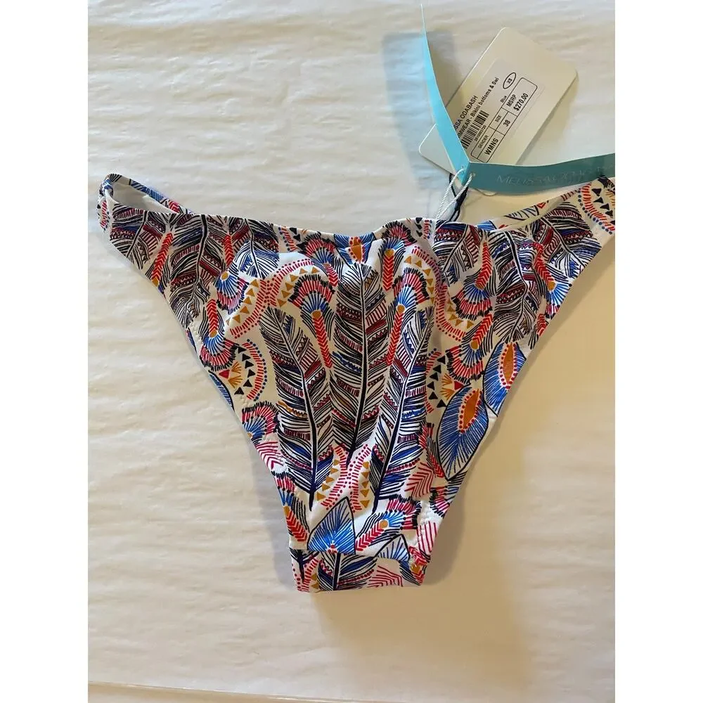 NWT: Melissa Obadash Martinique Bottom in Feathers Size 2